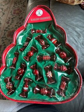 trim a home Red Holiday Candy-Shaped Ornaments - Set of 16